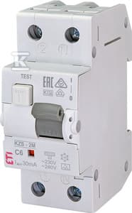 Differentialafbryder med overstrømsbeskyttelse KZS-2M A C6/0.03 002173221