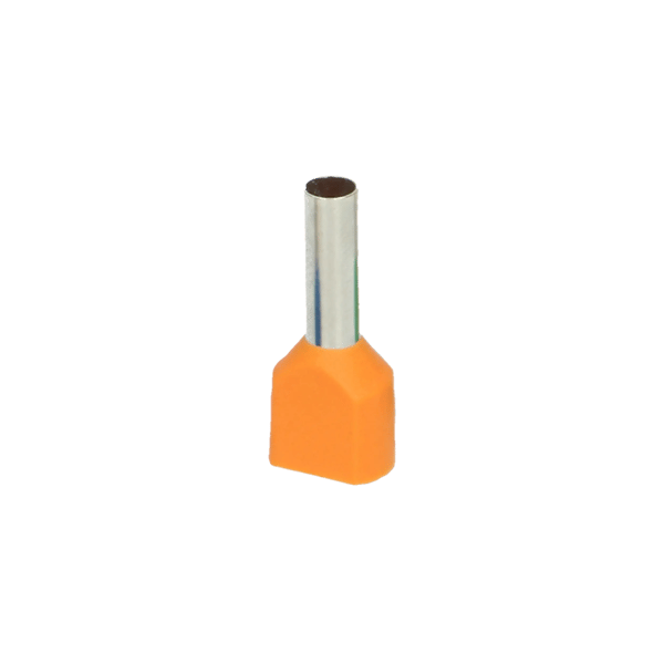 Dubbelisolerad hylsa, maximal sektion 4mm², kopparhylsans längd 12mm, 100 stycken.