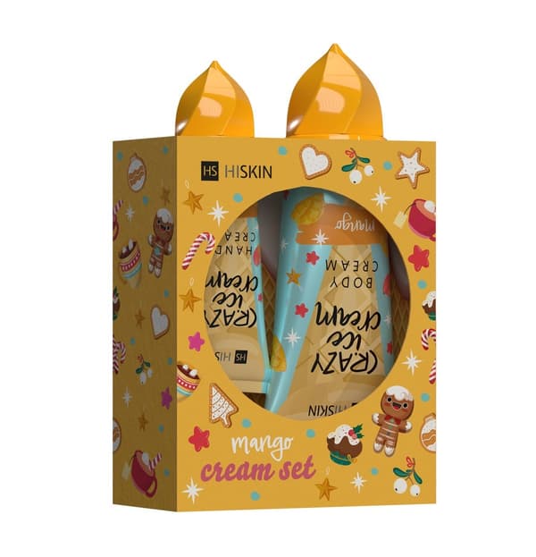 HISKIN_SET Crazy Ice Cream Håndcreme Mango 60ml + Mango Kropscreme 200ml