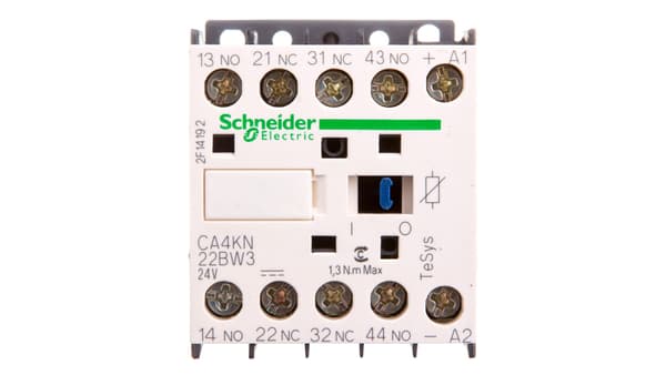 Hjælpekontaktor 10A 2S 2B 24V DC CA4KN22BW3