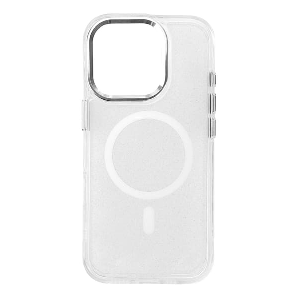 Glitter Case MagSafe iPhone 16 Prolle – valkoinen glitterillä