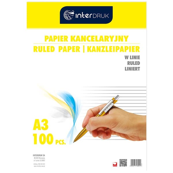 Kontorspapper A3/100K linje