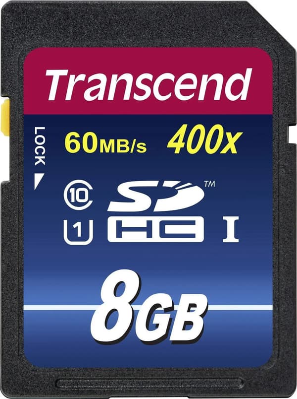 Transcend SDHC 8GB Klass 10 UHS-I 400x Premium