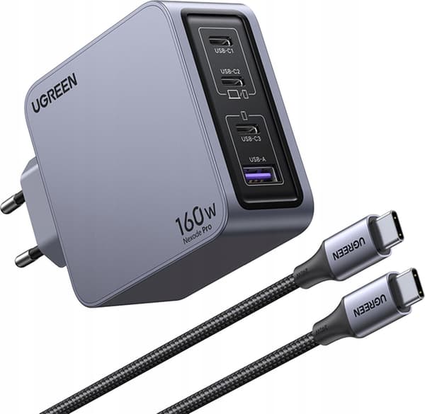 UGREEN Nexode Pro 160W GaN-laddare med USB-C-kabel