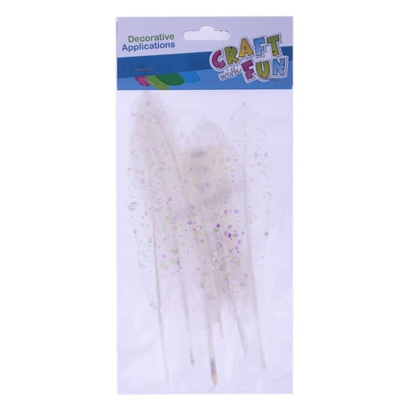 Glitterkonfettifjädrar 17-22cm