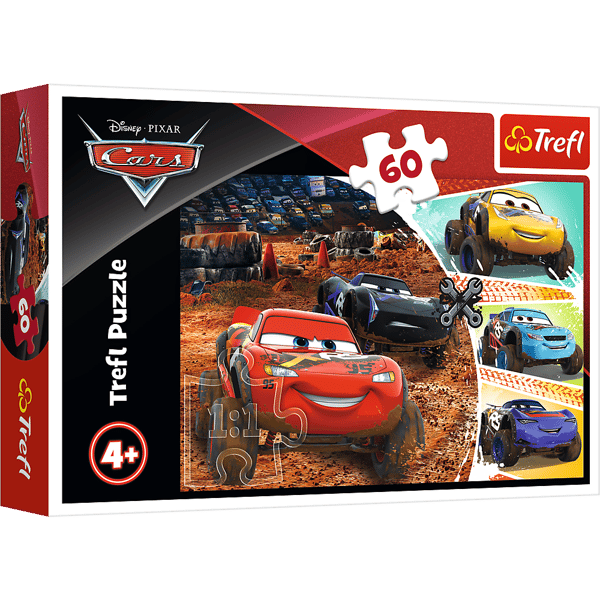 Puslespil 60el Biler 3 Zigzag McQueen med venner 17327 Trefl p20