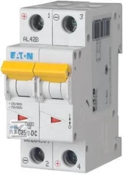 2P C 25A 10kA DC PL7-C25/2-DC afbryder 264904