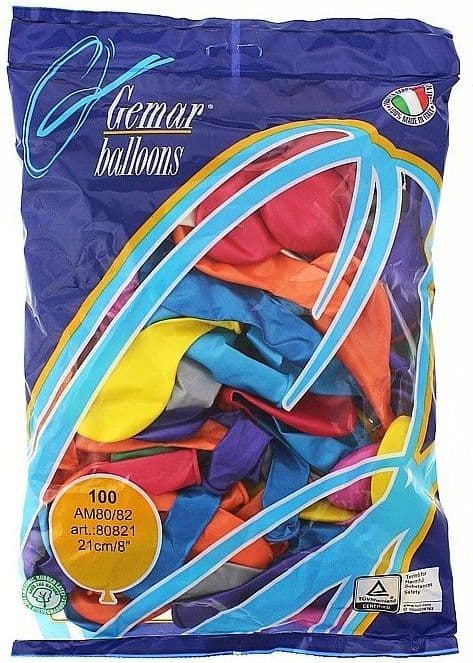 GoDan Ballon AM80 metal 8\" RalllColored 100 stk.