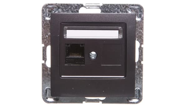 Ospel Computerstik Enkeltindgang Cat.5e antracit (GPK-1Y/K/M/50)