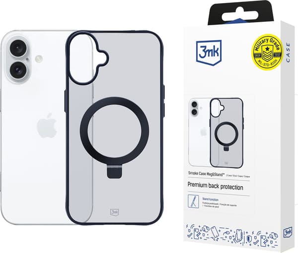 3MK Smoke Case iPhone 16 Plus Magsafe & Stativ