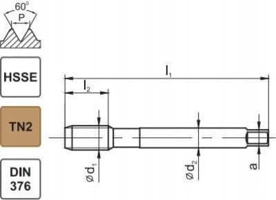 Fanar TAP M 4 DIN-376B (6H) HSSE TN 800X