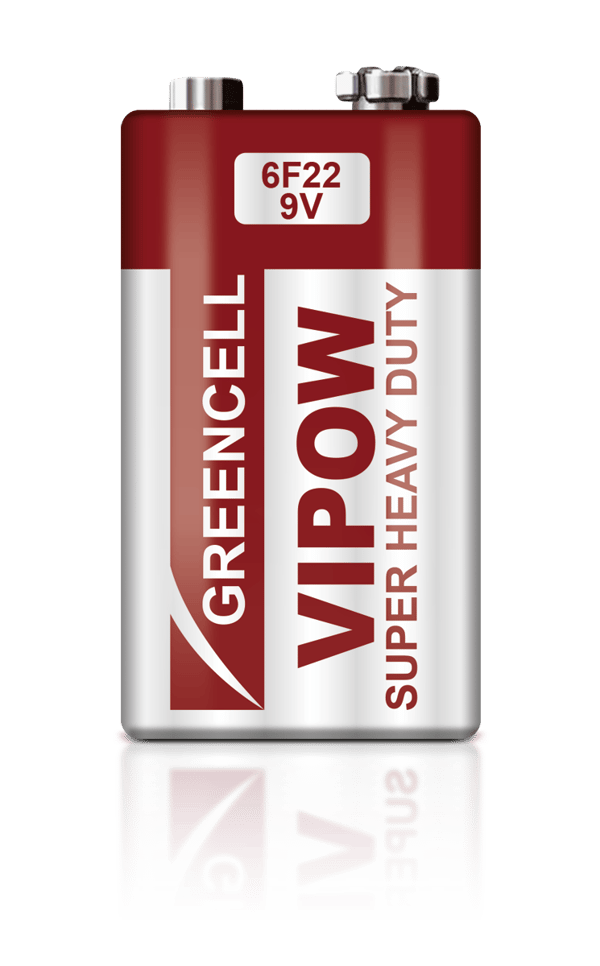VIPOW 6F22 Zink-kulbatterier