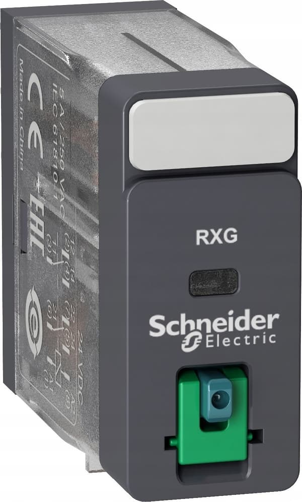 Schneider Interface-sender med trykknaptest 24VDC 5A 2c/o RXG21BD