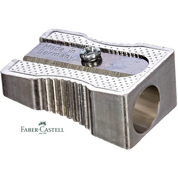 Faber-Castell blyantspidser i metal, sølv