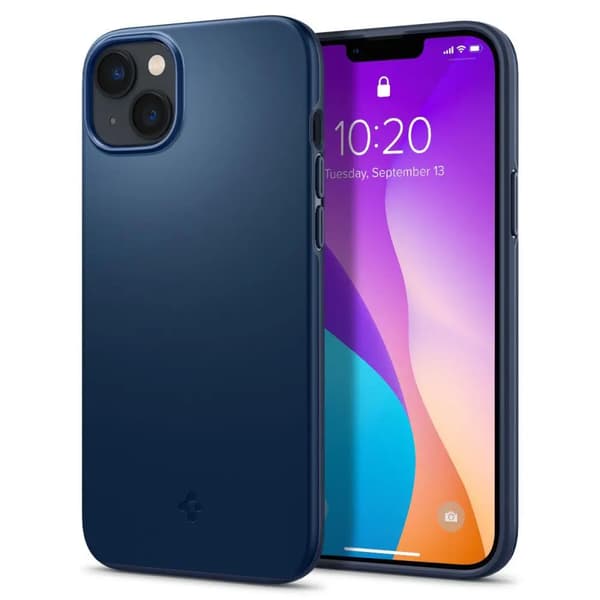 Spigen Thin Fit -kuori iPhone 14 Plus -puhelimelle – sininen