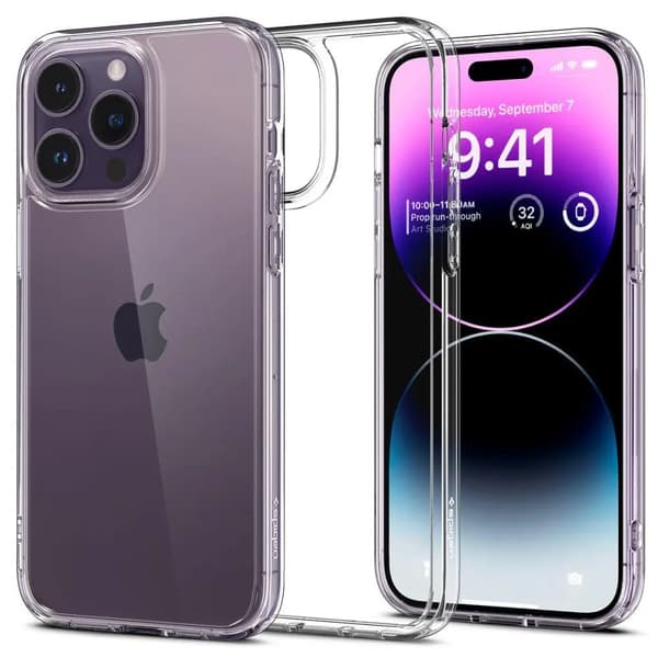 Spigen Ultra Hybrid -kotelo iPhone 14 Pro Maxille – läpinäkyvä