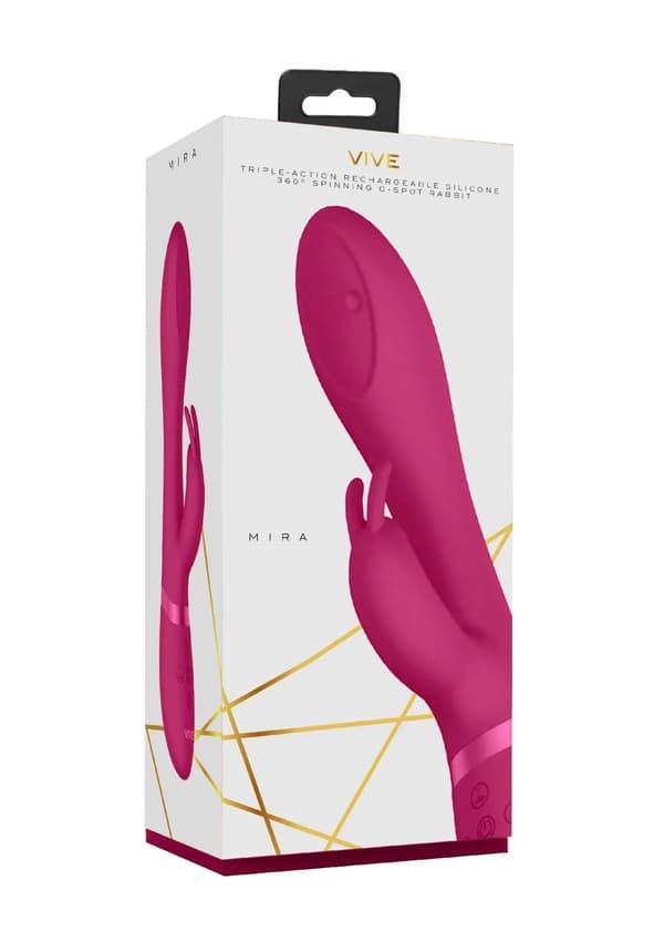 Vibratormassager - Snurrande G-punktskanin - Rosa