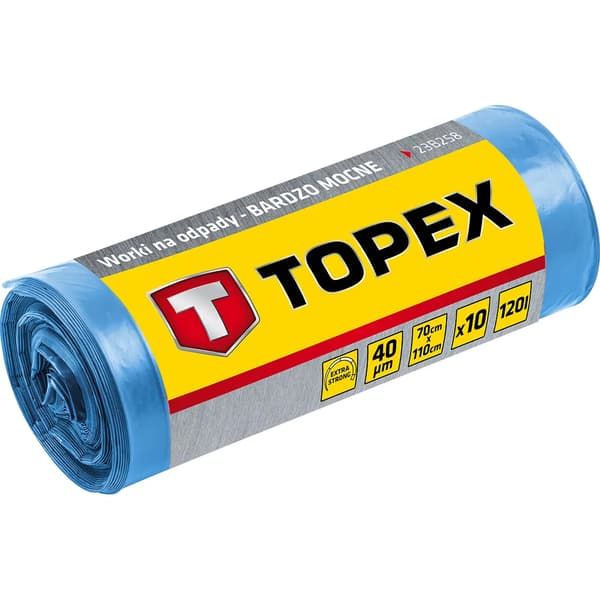 Topex Jätesäkit 120L sininen 10kpl (23B258)