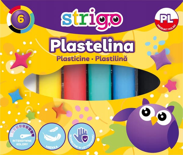 Plastelina 6 färger Strigo