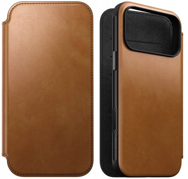 Nomad Modern Leather Folio, engelskt brunt - iPhone 17 Pro Max