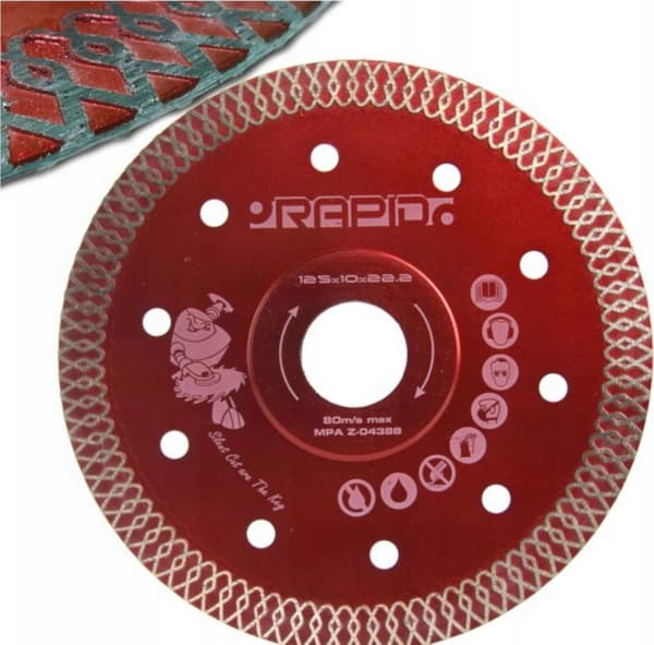 DIAMANTSKIVE 125mm RAPID SILENT CUT RØD