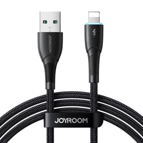 Joyroom Starry Series SA32-AL3 3A USB-A / Lightning -kaapeli 1m - musta