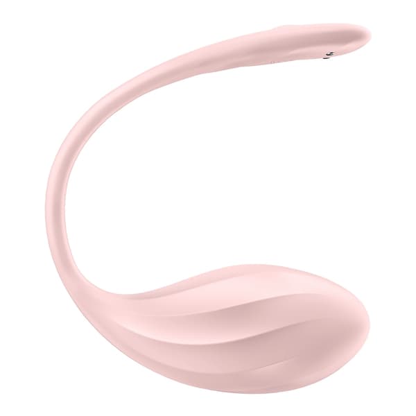 Satisfyer Ribbed Petal Connect App - Bärbar Dubbelvibrator, Rosa, IPX7