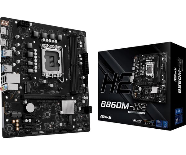 ASRock B860M-H2 - bundkort - micro ATX - LGA1851 Socket - B860