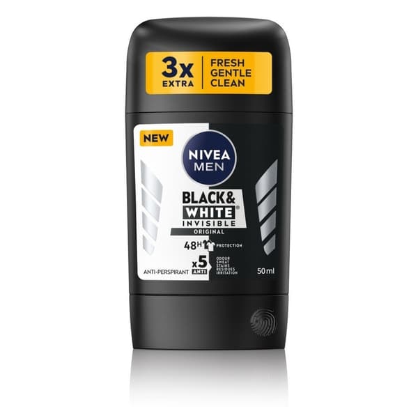 Nivea_Men Black & White Invisible Original Antiperspirant Stick 50ml