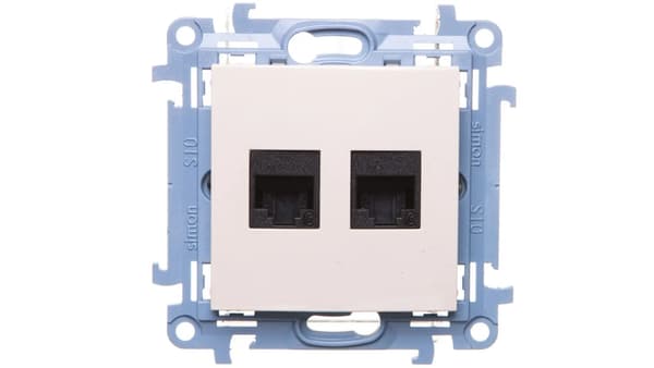 Kontakt-Simon Computerstik Simon 10 dobbelt RJ45 kat. 6 creme (C62.01/41)