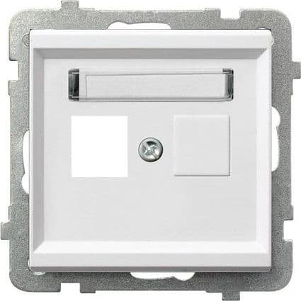 SONATA Computerstikdåse enkelt hvid GPK-1R/P/00