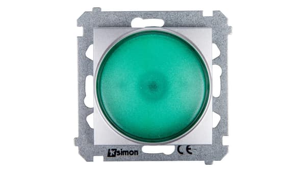 Simon 54 LED lys lys lys lys mat sølv DSS3.01/43