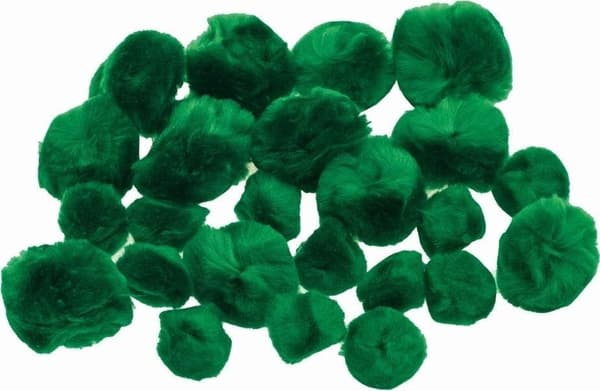 Pörröiset vihreät pompomit 24kpl