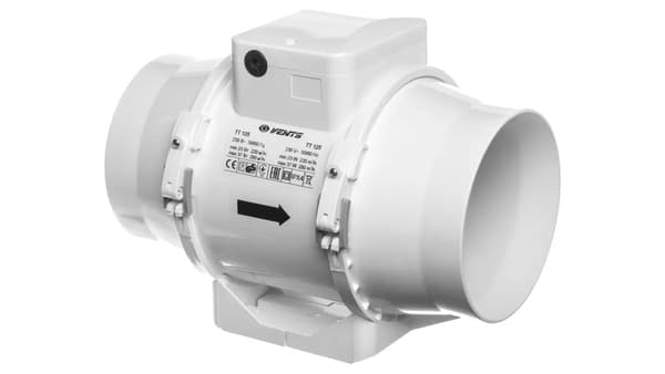 Vents Blandet flow kanalventilator fi 125 37W 37dB (TT125)