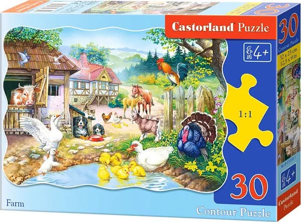 Palapeli 30 eläintä CASTORin maatilalla