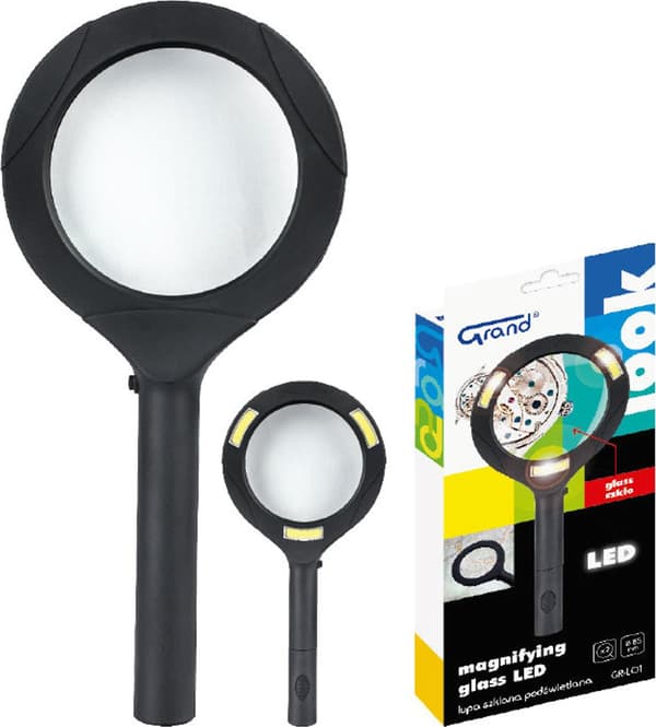 Glasforstørrelsesglas 85mm belyst Led GRAND
