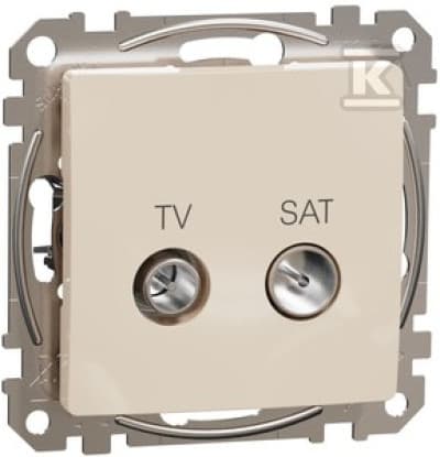 Schneider Electric, Sedna Design and Elements, TV/SAT slutdåse (4dB), beige, SDD112471S