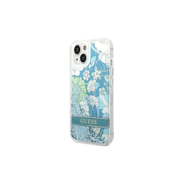 Guess GUHCP14SLFLSN iPhone 14 6.1 \"grøn / grøn Hardcase Flower Liquid Glitter