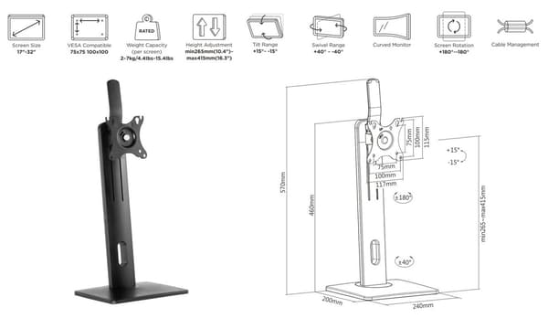 GearLab - stativ - for LCD display - s