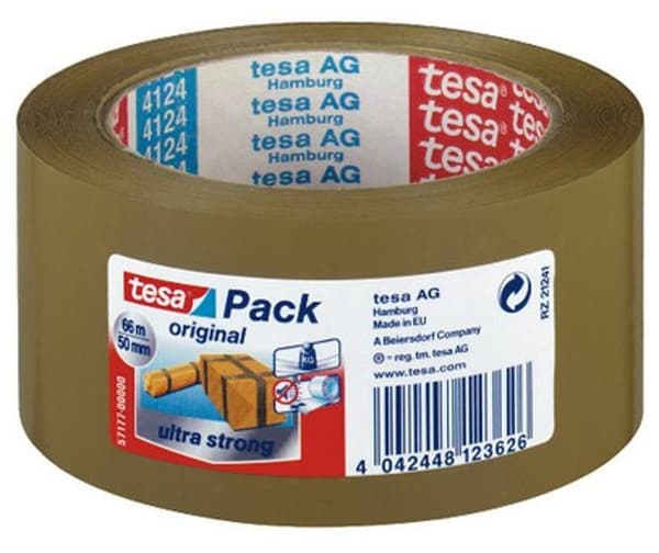 Tesa Packtejp 66m x 50mm Ultrastark brun 57177