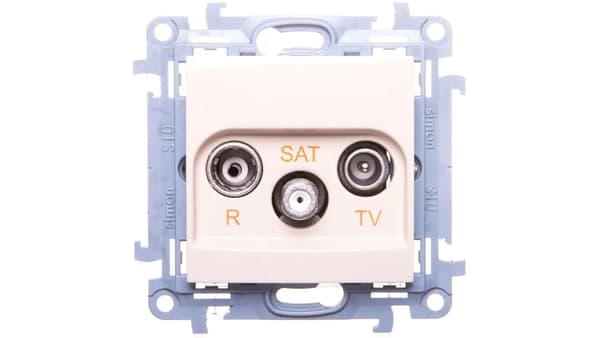 Kontakt-Simon antennestik Simon 10 R-TV-SAT endekrem IP20 (CASK.01/41)