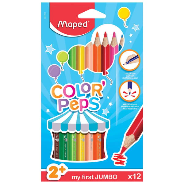 Mapped Colorpeps Maxi Trekantede Blyanter 12 Farver MAPED
