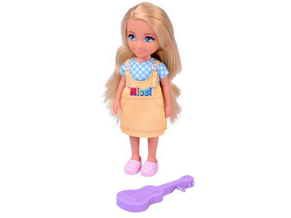 Ankiki-docka med gitarr - en charmig liten musikdocka 14 cm ZA6008