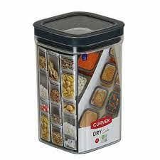 CURVER DRY CUBE LÖS BEHÅLLARE 2,3L /TRANSPARENT/ MÖRKGRÅ