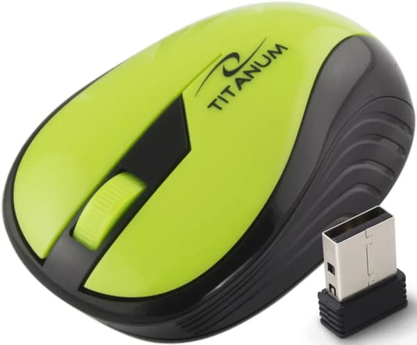 TITANUM LANGATON 2.4GHZ OPTINEN HIIRI 3D USB RAINBOW VIHREÄ