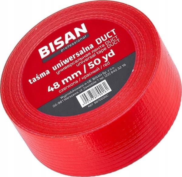 Bisan UNIVERSAL SILVERTEJP 48MM/25MB RÖD [36]