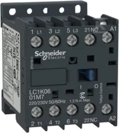 Effektkontaktor 9A 3P 24V AC 50Hz 1R LC1K0901B5
