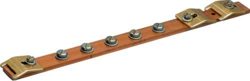 Univers CU jordskinne 20x5mm 1-felt UZ010