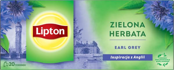 Lipton Tee LIPTON vihreä, Earl Grey, 20 pussia