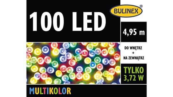 Bulinex 100led-lampor flerfärgad 4,95m